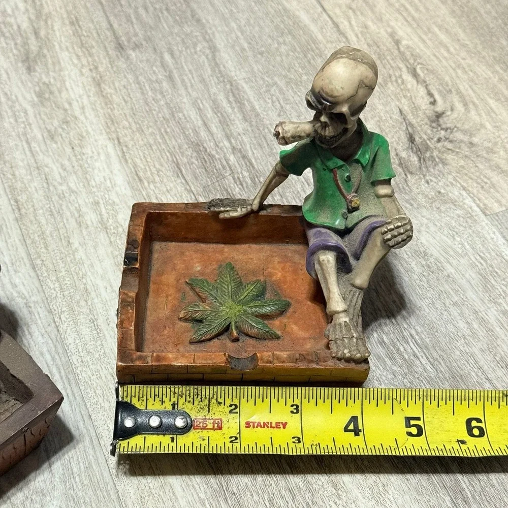Resin skull plant decor buds tray‎ bundle